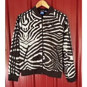 Adidas Jacket Zebra Print Track Original‎ 3 Stripe Brand Athleasure Medium